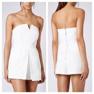 TOPSHOP White Bandeau Skort Playsuit